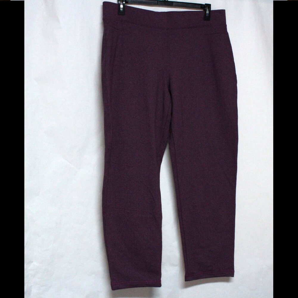 Talbots XL Straight Leg Pull On Burgundy Pants - No Pockets - NWT